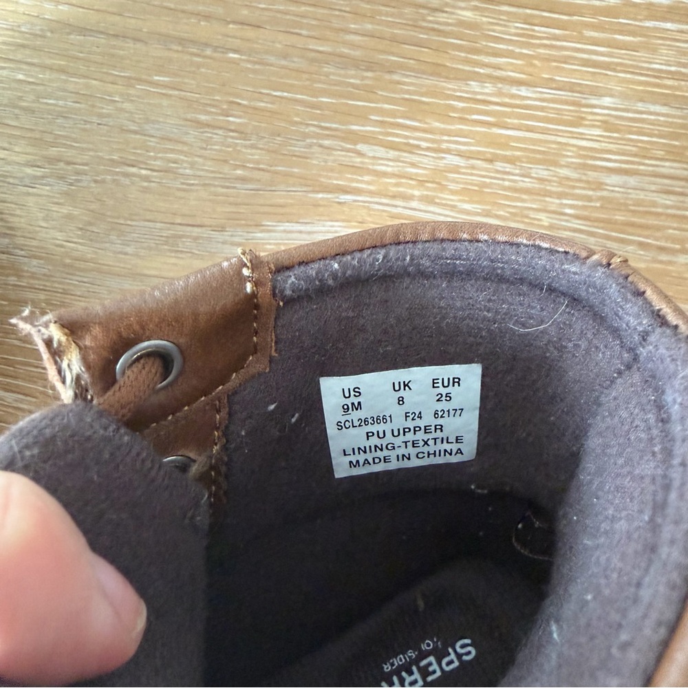 Sperry Saltwater Kids Tan and Blue Boots - Picture 5 of 5